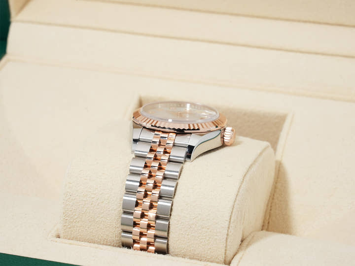 ロレックス デイトジャスト Ref.279171NG ステンレススチール/エバーローズゴールド ホワイトシェル文字盤 ジュビリーブレスレット 中古 wyv3qaa6