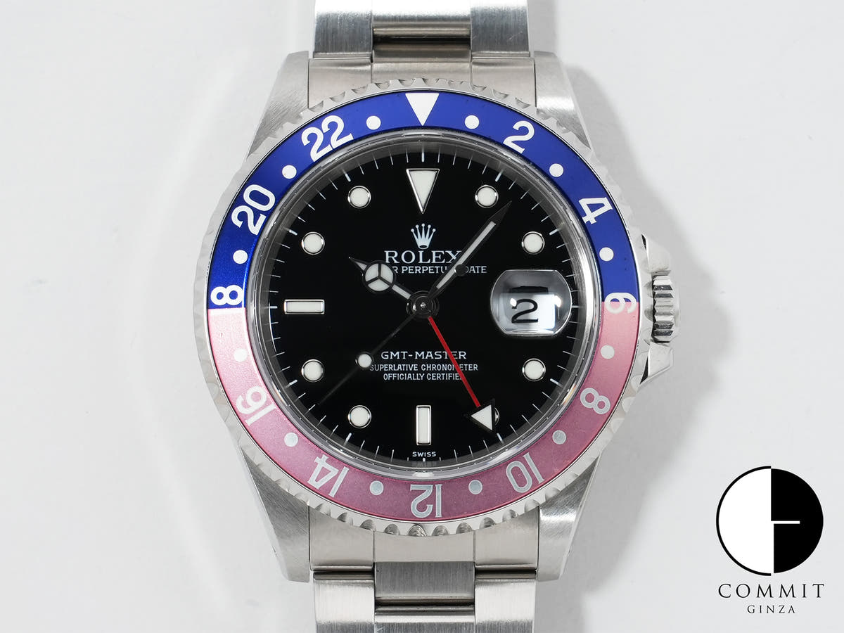 Rolex GMT-Master Ref.16700 Stainless Steel Black Dial Oyster Bracelet Excellent Pre-Owned zf8heis2