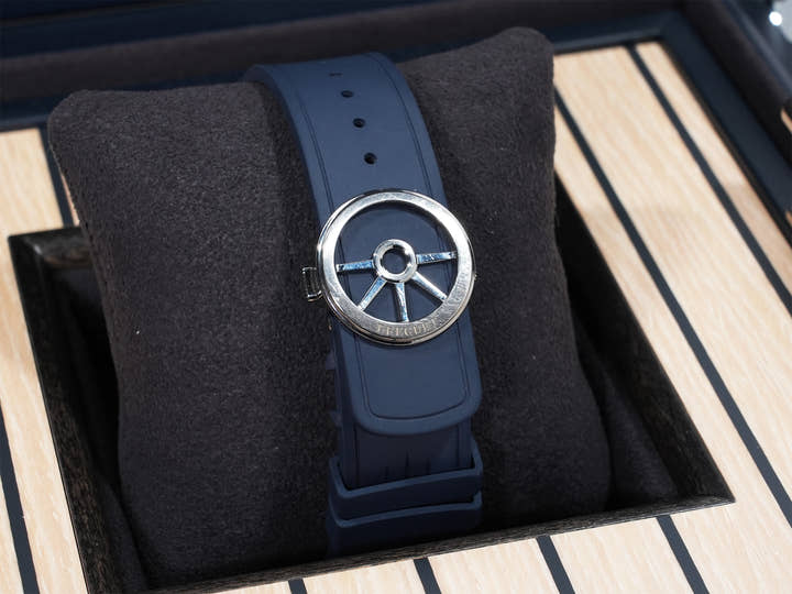 Breguet Marine Alarm Musical 5547 Ref.5547TI/Y1/5ZU Titanium Sunburst Blue Dial Pre-owned q5pxzjnt