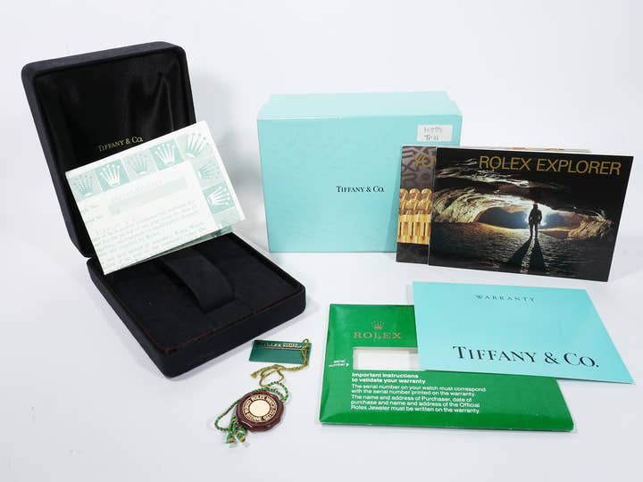 ロレックス エクスプローラーII TIFFANY&CO. Ref.16570 ステンレススチール ホワイト文字盤 オイスターブレスレット 美中古 kueb7see