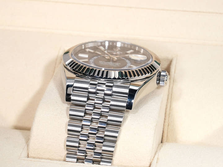 ロレックス スカイドゥエラー Ref.326934 ステンレススチール/ホワイトゴールド ブルー文字盤 ジュビリーブレスレット 美中古 8cpyjnn2