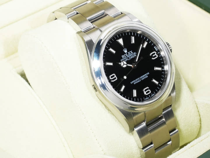 Rolex Explorer I Ref.114270 Stainless Steel Black Dial Oyster Bracelet Unused dz5fx8qs