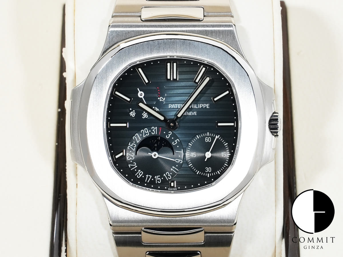 Patek Philippe Nautilus Petit Complication Ref.5712/1A-001 Stainless Steel Blue Dial Excellent Pre-Owned d68bxu57