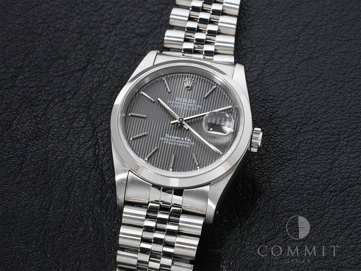 Rolex Datejust TIFFANY&CO. Ref.16200 Stainless Steel Grey Tapestry Dial Pre-owned s6w7qxj6
