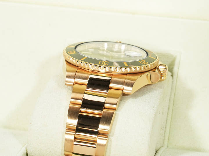 Rolex Submariner Date Ref.116618LN Yellow Gold Black Dial Pre-owned qgabphv5