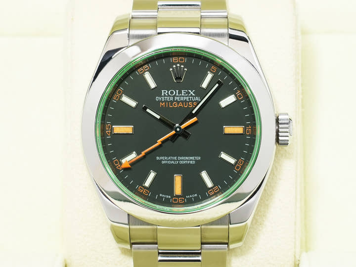 ロレックス ミルガウス Ref.116400GV ステンレススチール ブラック文字盤 中古 784n3yrm