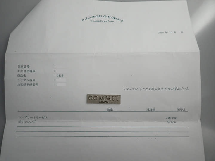 A. Lange & Söhne 1815 <Warranty, Box, etc.>