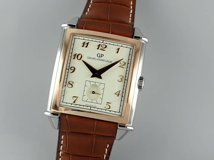 ジラールペルゴ ヴィンテージ Ref.25835-11-121-11A シルバー文字盤 未使用 vintage1945-4