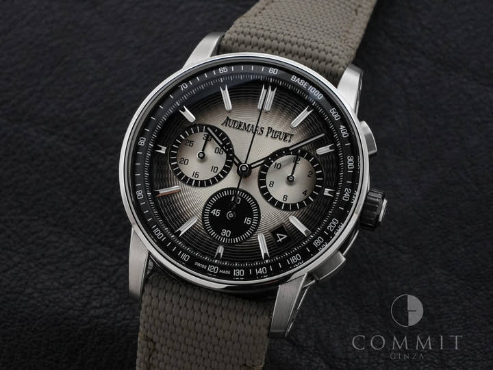 オーデマピゲ CODE 11.59 バイ オーデマ ピゲ クロノグラフ Ref.26393QT.OO.A064KB.01 ステンレススチール/ブラックセラミック スモークベージュ文字盤