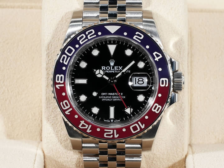 Rolex GMT-Master II Ref. 126710BLRO Stainless Steel Black Dial Jubilee Bracelet