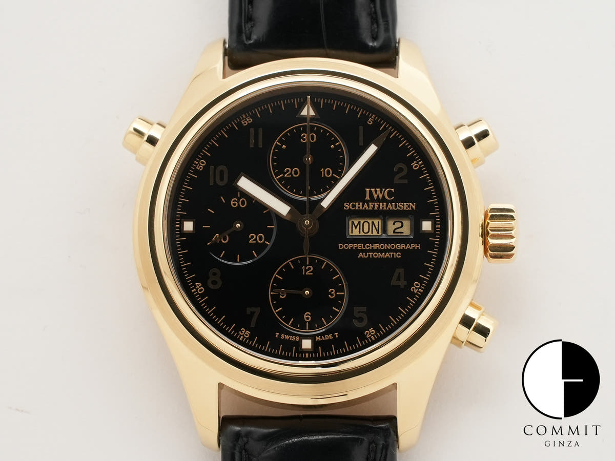 IWC ドッペルクロノグラフ Ref.IW3713 ブラック文字盤 美中古 01LWCJAW