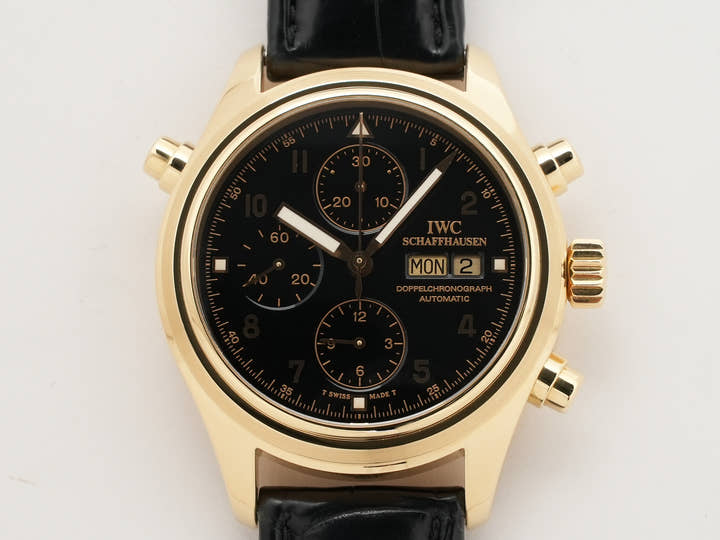 IWC ドッペルクロノグラフ Ref.IW3713 ブラック文字盤 美中古 01LWCJAW