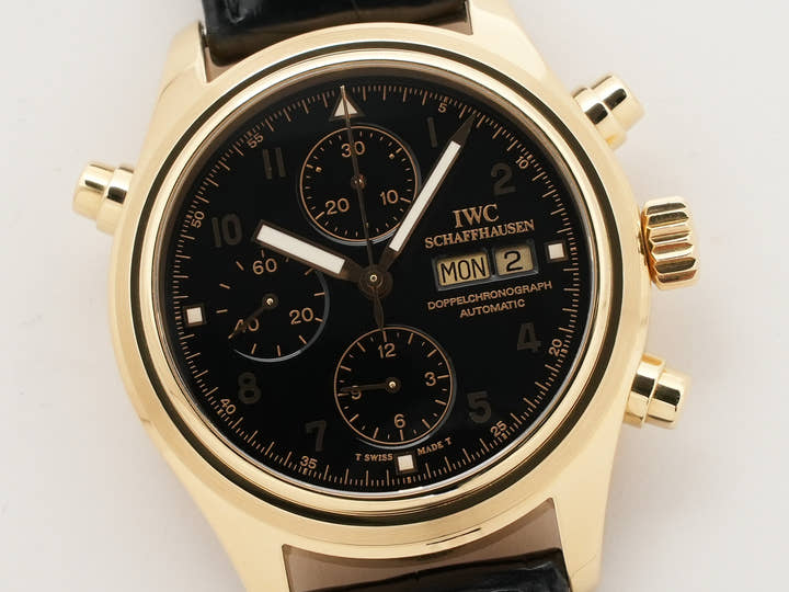 IWC ドッペルクロノグラフ Ref.IW3713 ブラック文字盤 美中古 01LWCJAW
