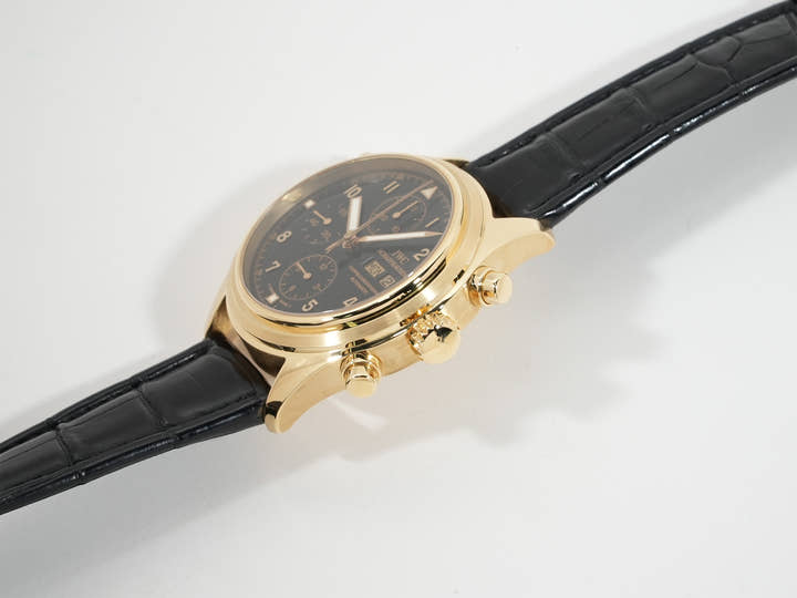 IWC ドッペルクロノグラフ Ref.IW3713 ブラック文字盤 美中古 01LWCJAW
