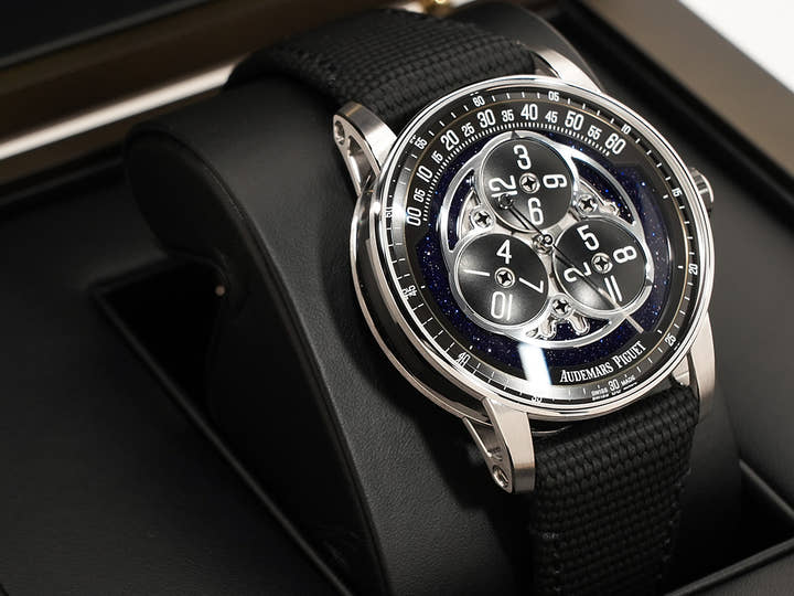 オーデマピゲ CODE 11.59 バイ オーデマ ピゲ スター ホイール Ref.15212NB.OO.A002KB.01 ホワイトゴールド/ブラックセラミック ブルーアヴェンチュリン文字盤