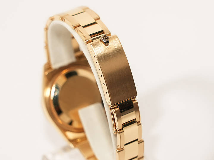 ロレックス オイスターパーペチュアル デイト Ref.15238 イエローゴールド ブルー文字盤