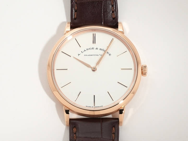 A.ランゲ&ゾーネ サクソニア フラッハ Ref.201.033 シルバー文字盤 極美品 pwpstouo
