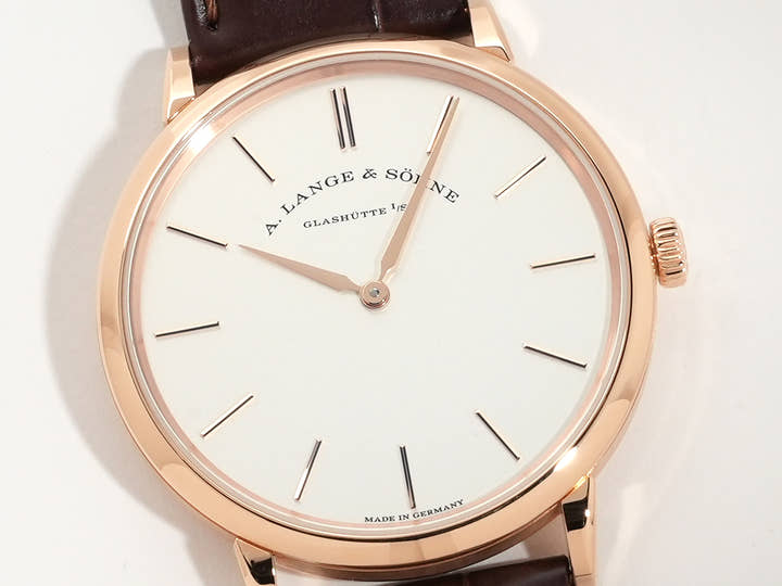 A.ランゲ&ゾーネ サクソニア フラッハ Ref.201.033 シルバー文字盤 極美品 pwpstouo