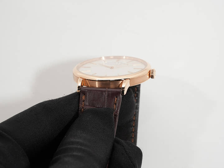 A.ランゲ&ゾーネ サクソニア フラッハ Ref.201.033 シルバー文字盤 極美品 pwpstouo