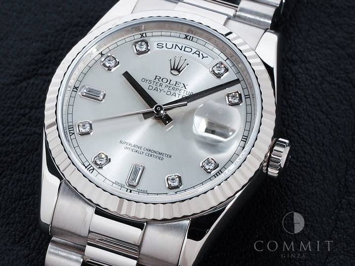 ロレックス デイデイト36 Ref.118239A ホワイトゴールド シルバー文字盤
