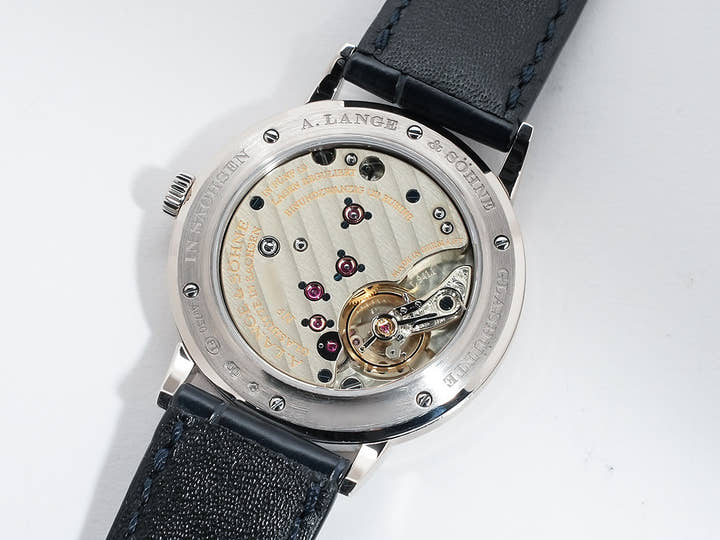 A.ランゲ&ゾーネ サクソニア Ref.219.028 18KWG ブルー文字盤 美中古 q64gxcvv