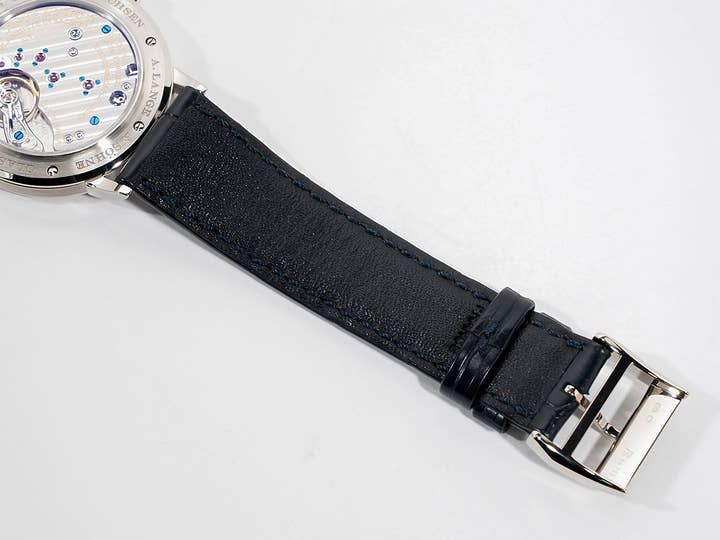 A.ランゲ&ゾーネ サクソニア Ref.219.028 18KWG ブルー文字盤 美中古 q64gxcvv