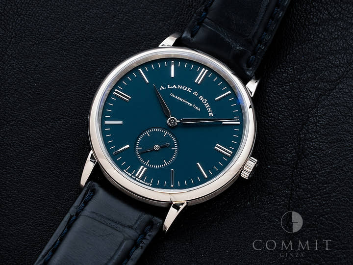 A.ランゲ&ゾーネ サクソニア Ref.219.028 18KWG ブルー文字盤 美中古 q64gxcvv
