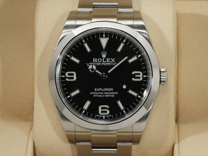 ロレックス エクスプローラーI Ref.214270 ステンレススチール ブラック文字盤
