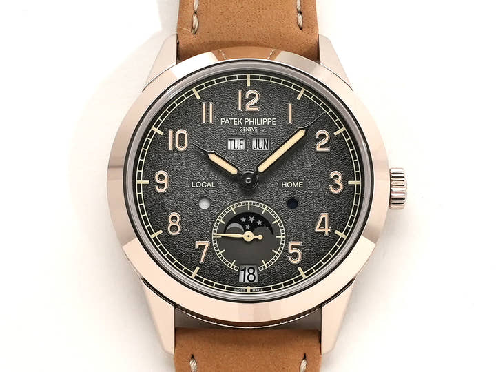 パテックフィリップ アニュアルカレンダー トラベルタイム Ref.5326G-001 ホワイトゴールド テクスチャードラック アントラサイト文字盤