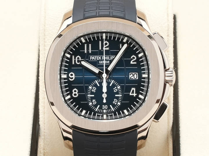 パテックフィリップ アクアノート クロノグラフ Ref.5968G-001 ホワイトゴールド ミッドナイトブルー文字盤