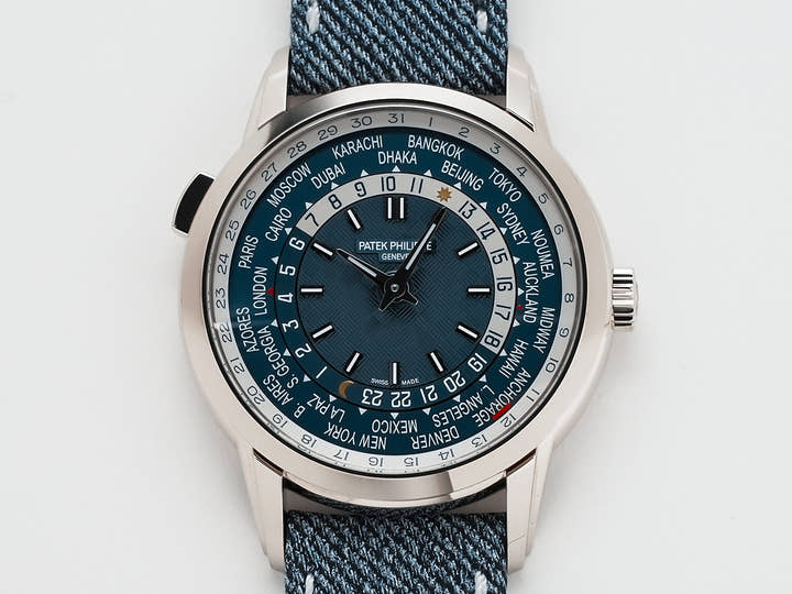 パテックフィリップ コンプリケーション ワールドタイム デイト Ref.5330G-001 ホワイトゴールド ブルーグレー オパーリン文字盤