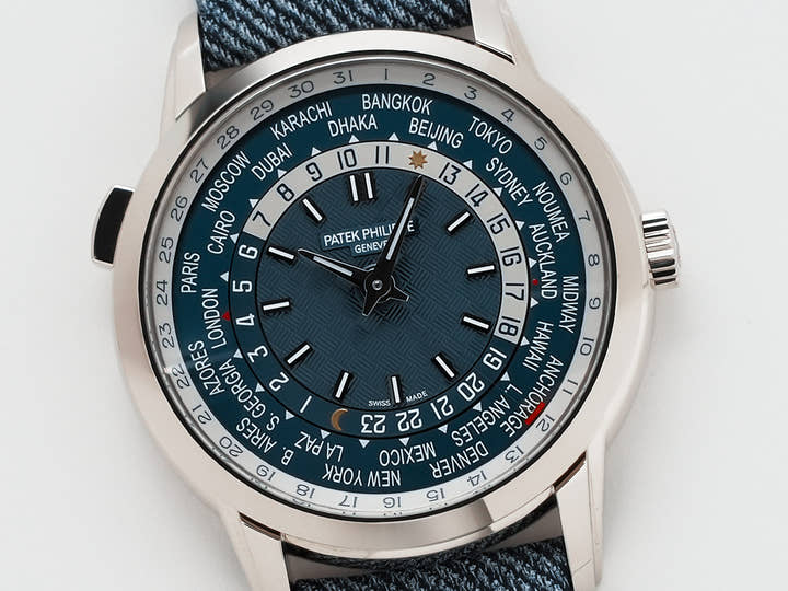 パテックフィリップ コンプリケーション ワールドタイム デイト Ref.5330G-001 ホワイトゴールド ブルーグレー オパーリン文字盤
