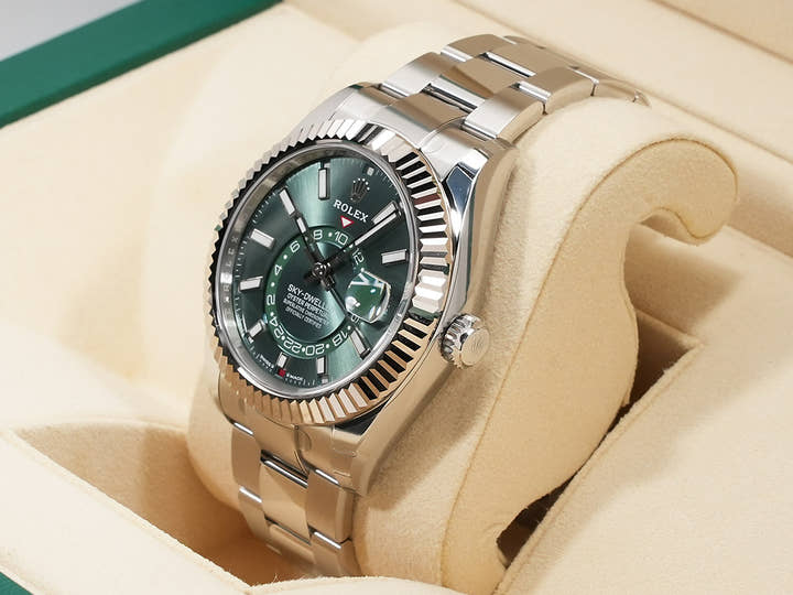 ロレックス スカイドゥエラー Ref.336934 ステンレススチール/ホワイトゴールド ミントグリーン文字盤 オイスターブレスレット