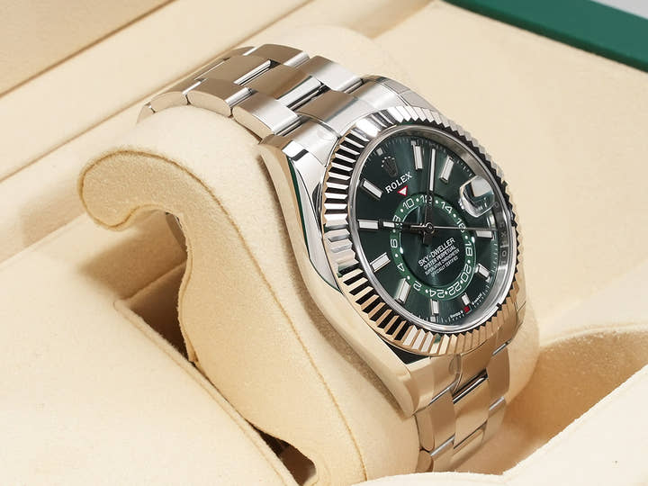 ロレックス スカイドゥエラー Ref.336934 ステンレススチール/ホワイトゴールド ミントグリーン文字盤 オイスターブレスレット