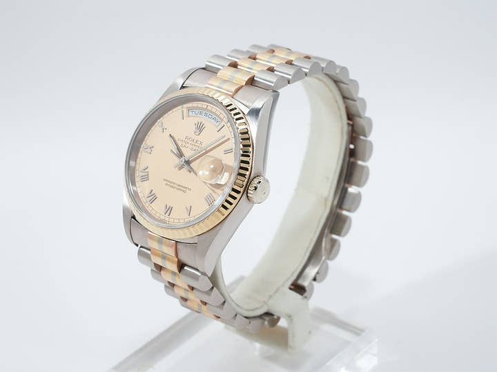 ロレックス デイデイト トリドール Ref.18239BIC ホワイトゴールド/ローズゴールド/イエローゴールド コッパー文字盤