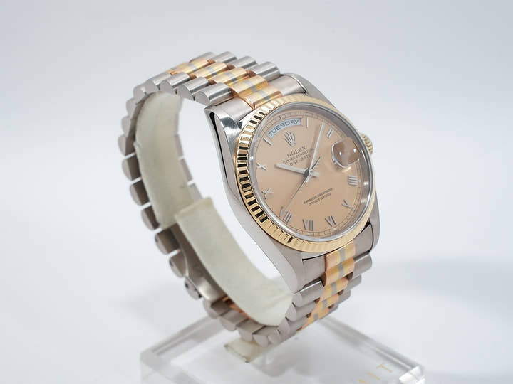 ロレックス デイデイト トリドール Ref.18239BIC ホワイトゴールド/ローズゴールド/イエローゴールド コッパー文字盤