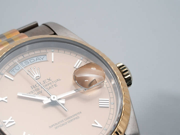 ロレックス デイデイト トリドール Ref.18239BIC ホワイトゴールド/ローズゴールド/イエローゴールド コッパー文字盤