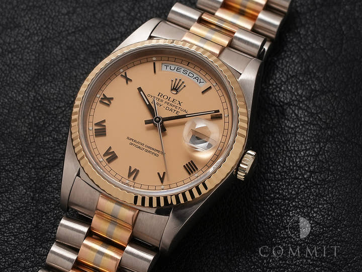 ロレックス デイデイト トリドール Ref.18239BIC ホワイトゴールド/ローズゴールド/イエローゴールド コッパー文字盤