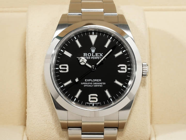ロレックス エクスプローラーI Ref.214270 ステンレススチール ブラック文字盤