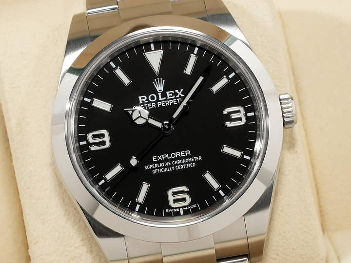 ロレックス エクスプローラーI Ref.214270 ステンレススチール ブラック文字盤