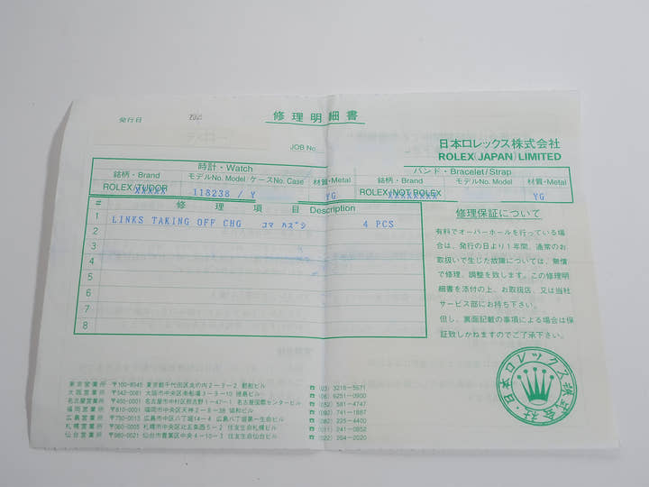 ロレックス デイデイト36 Ref.118238A イエローゴールド シャンパン文字盤