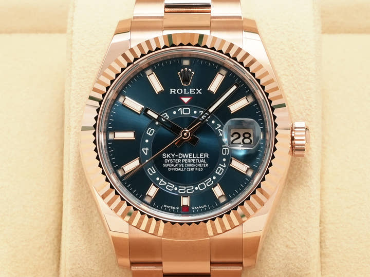 ロレックス スカイドゥエラー Ref.336935 エバーローズゴールド ブルーグリーン文字盤 オイスターブレスレット