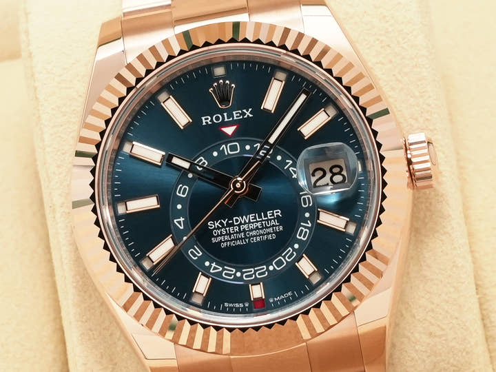 ロレックス スカイドゥエラー Ref.336935 エバーローズゴールド ブルーグリーン文字盤 オイスターブレスレット