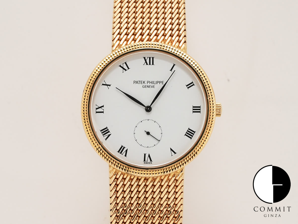 パテックフィリップ カラトラバ Ref.3919/005 イエローゴールド ホワイト文字盤