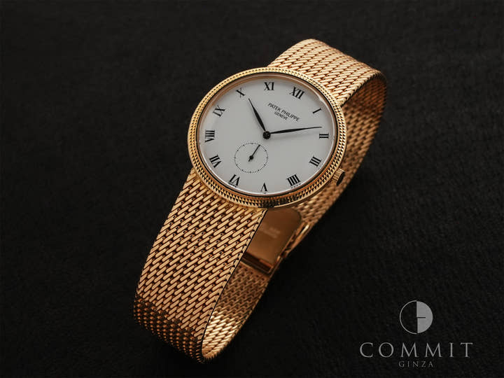 パテックフィリップ カラトラバ Ref.3919/005 イエローゴールド ホワイト文字盤