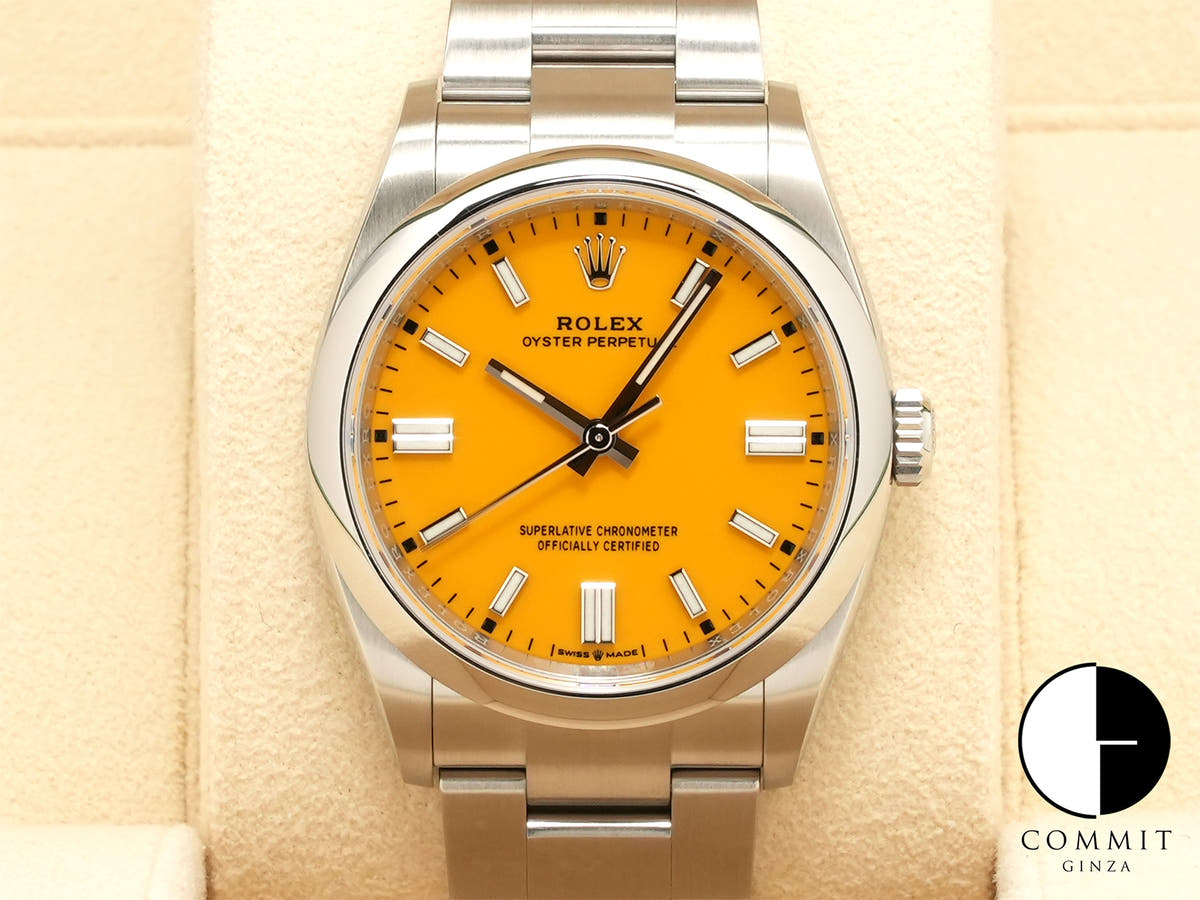 ロレックス オイスターパーペチュアル36 Ref.126000 ステンレススチール イエロー文字盤