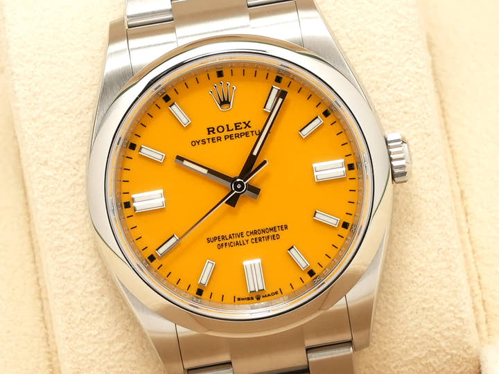 ロレックス オイスターパーペチュアル36 Ref.126000 ステンレススチール イエロー文字盤