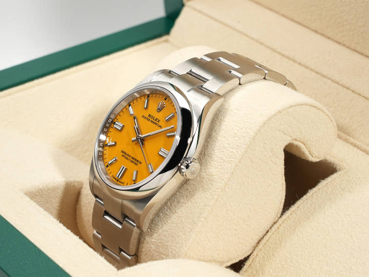 ロレックス オイスターパーペチュアル36 Ref.126000 ステンレススチール イエロー文字盤
