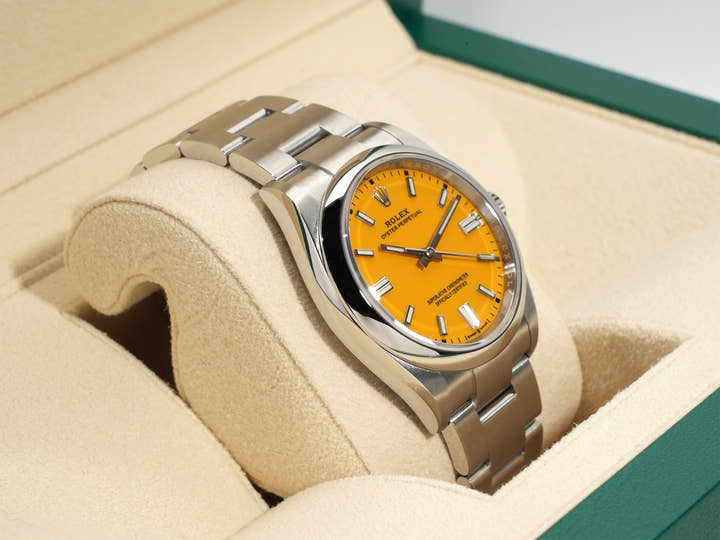 ロレックス オイスターパーペチュアル36 Ref.126000 ステンレススチール イエロー文字盤