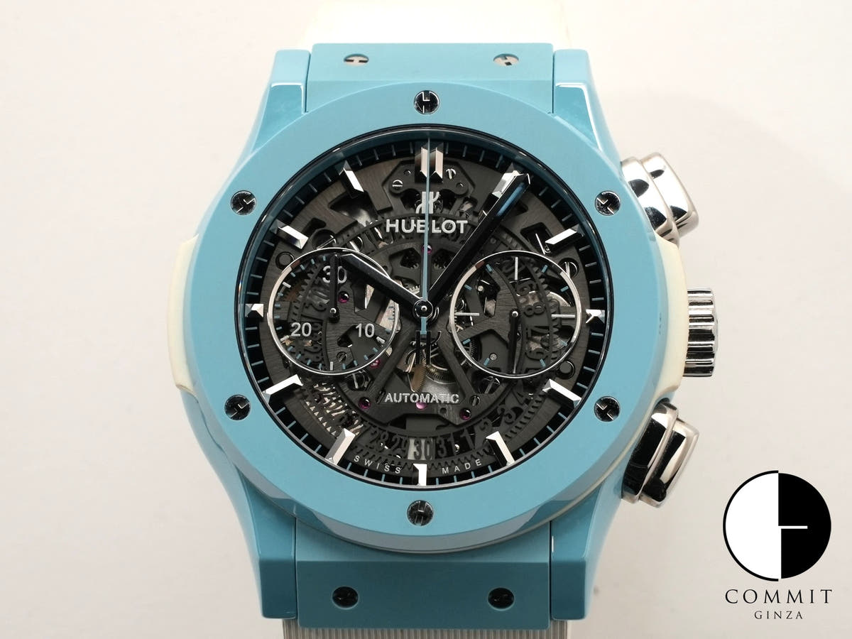 ウブロ クラシックフュージョン アエロフュージョン クロノグラフ カプリ Ref.525.EX.0179.RW.CAP18 CE スケルトン文字盤 中古 qtumo72j